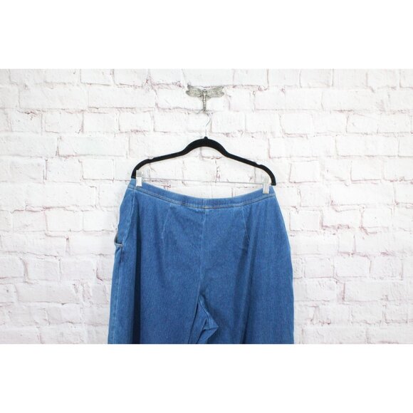 LL Bean Perfect Fit Pants Denim Straight Leg Stonewashed Size 1X Plus - Picture 4 of 11